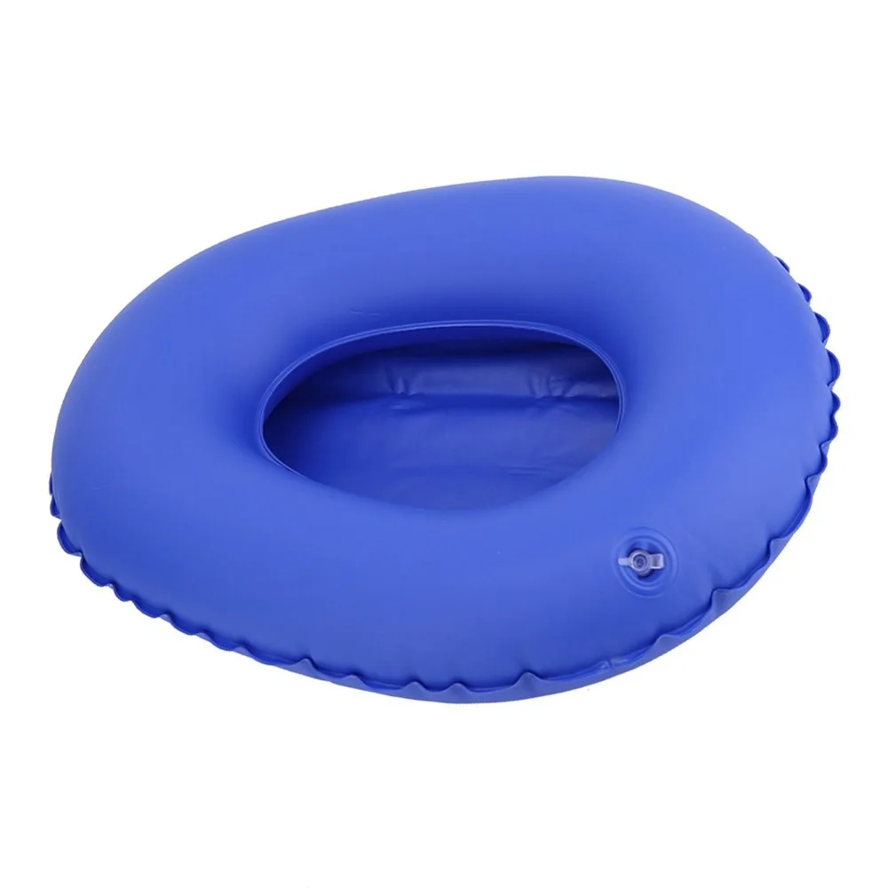 

Портативный синий надувной туалетный горшок 32*25 см из ПУ, складной, легкий, противопролежневый, для домашнего ухода