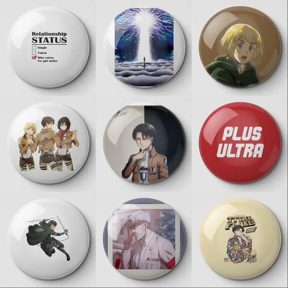 Attack On Titan Scout Regiment Shield Vintage Logo Soft Button Pin Customizable Collar Cartoon Funny Decor Fashion Jewelry