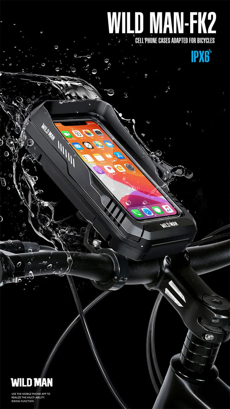 Borsa Da Telaio Bici Impermeabile XPhonew Con Supporto Per Telefono – 1,5L, Per IPhone E Samsung Fino A 6,8'' - 2