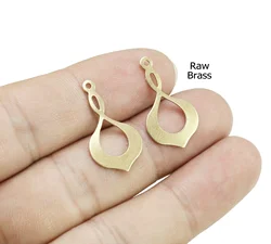 30pcs Drop Charm, Teardrop Earring Charms, Brass Charms For Jewelry Making, 25x14mm, Raw Brass Findings, Necklace Pendant -R2809