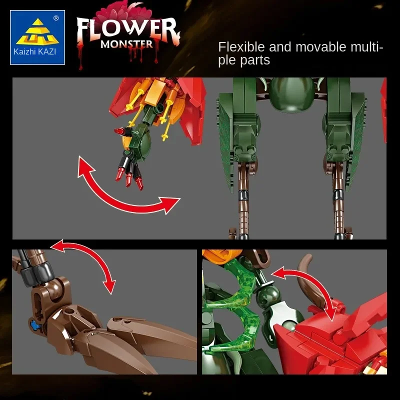 Гигантская Орхидея Kaizhi 81129 в сборе для мальчиков и детей, подарок, строительные игрушки