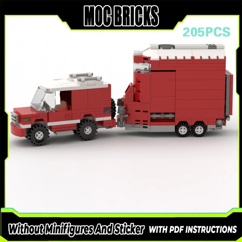 

Конструктор City Car Model MOC: Модульный набор для сборки коневозки и троллингового транспорта. Технологичный подарок для детей на праздники.