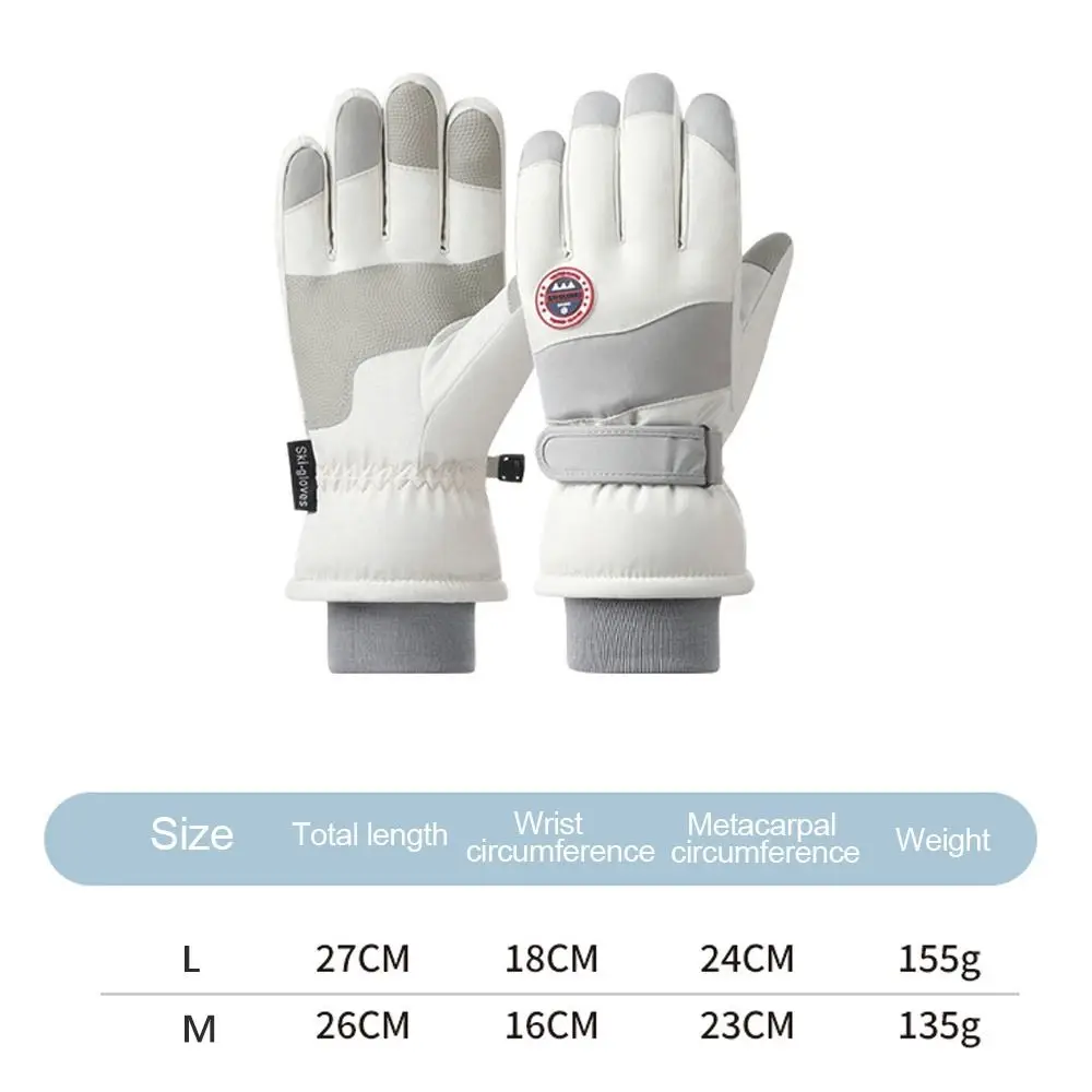 Durable Winter Warm Snow Gloves Non-slip Touch Screen Riding Gloves Waterproof Ski Gloves Outdoor