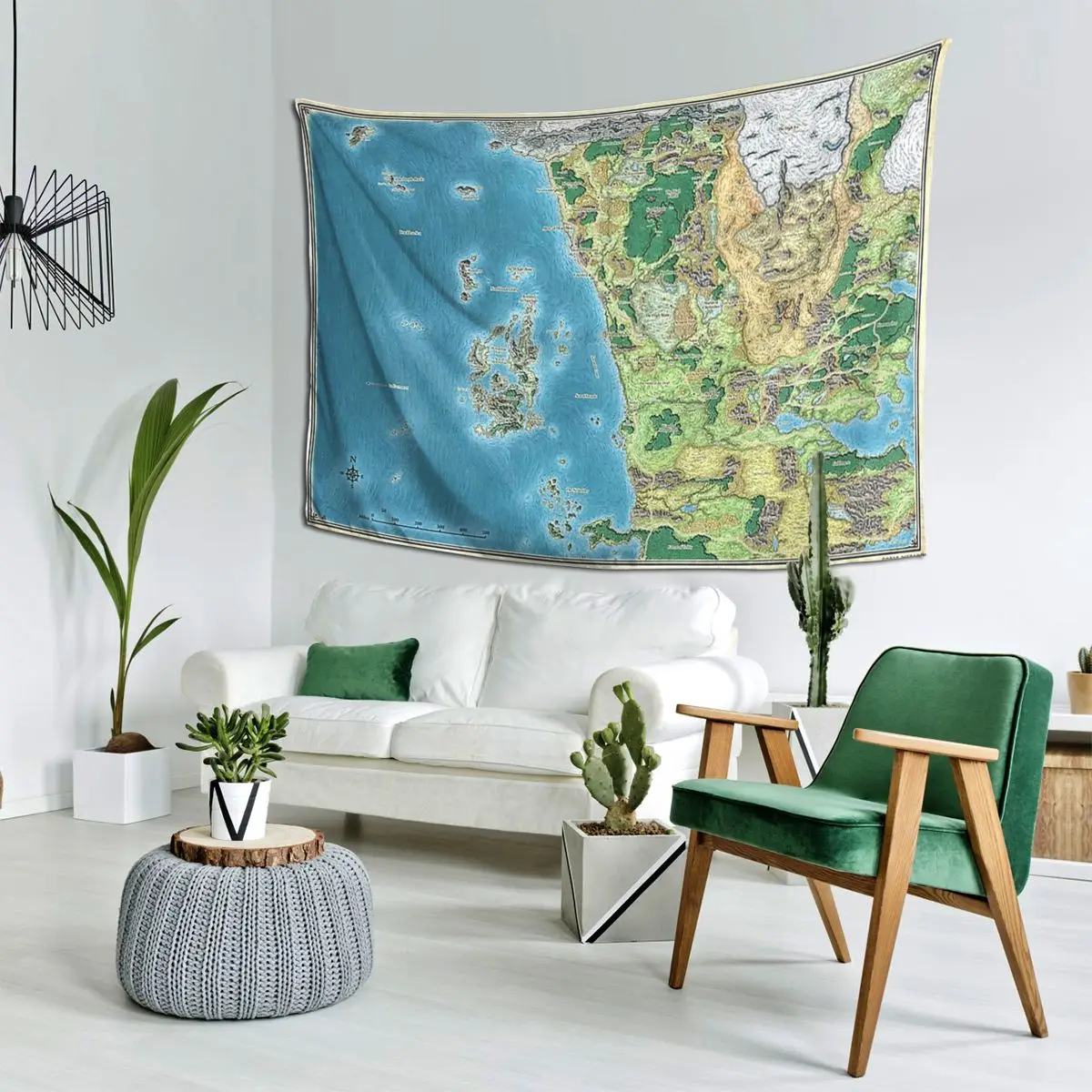 

Гобелен с картой Фееруна, декор, художественные эстетические гобелены для гостиной, спальни, дома, настенная ткань, настенная подвеска