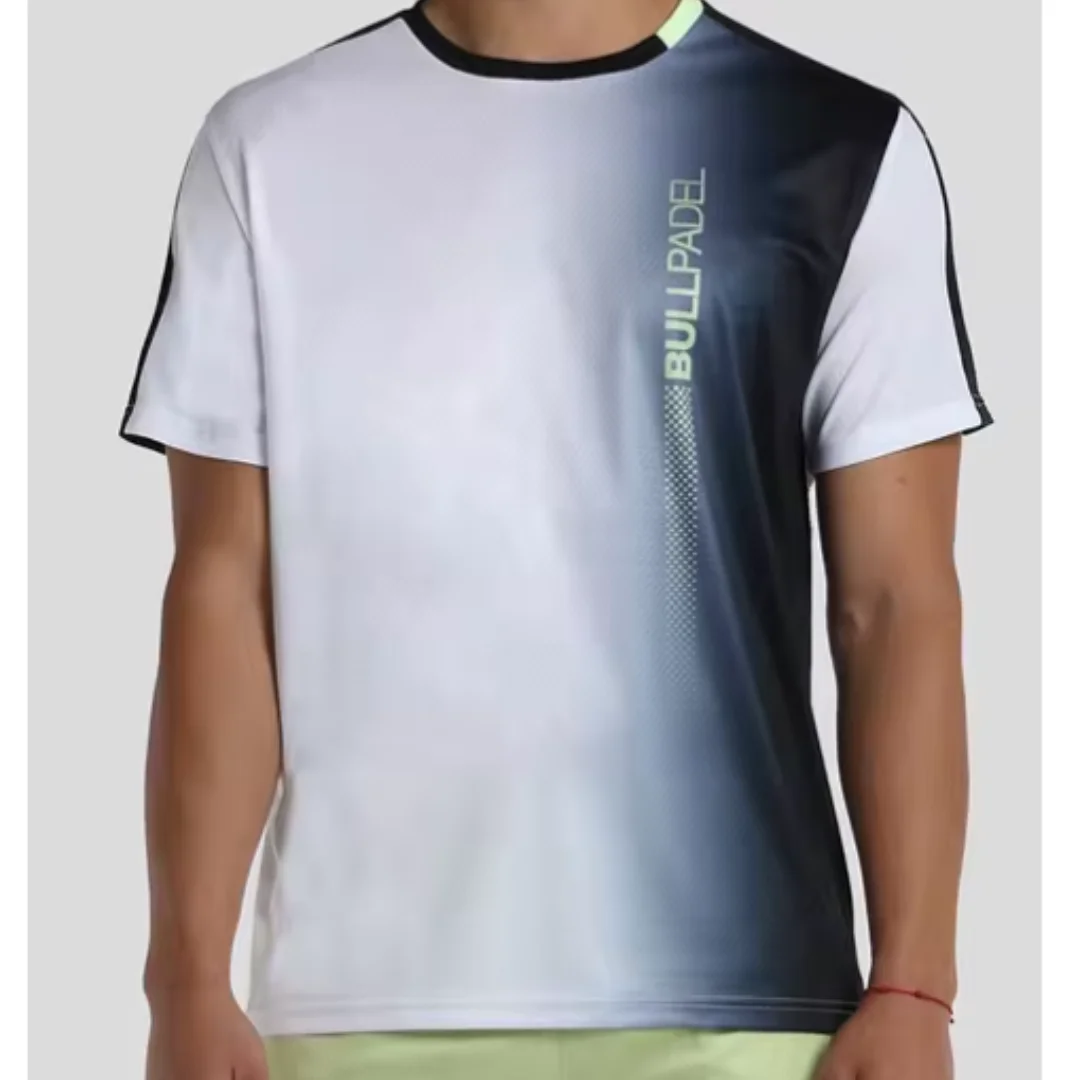 Bullpadel Men\'s T-Shirt Summer Tennis Short Sleeve Outdoor Running Loose Tops Football Badminton Comfortable Breathable T-Shirt