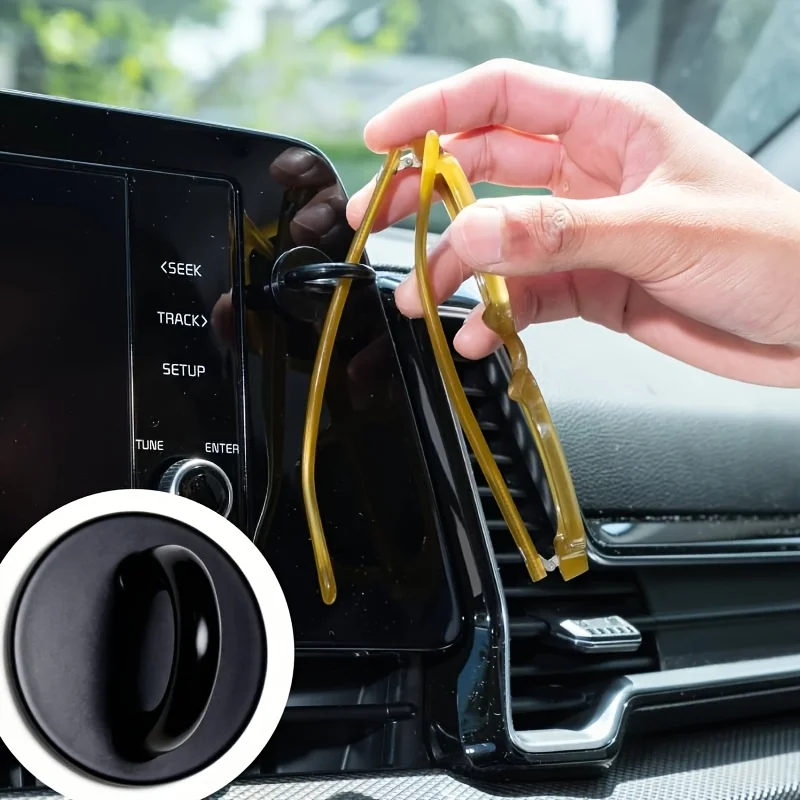 3pcs small circular metal hook sunglasses hanger suitable for cars, walls, and desks