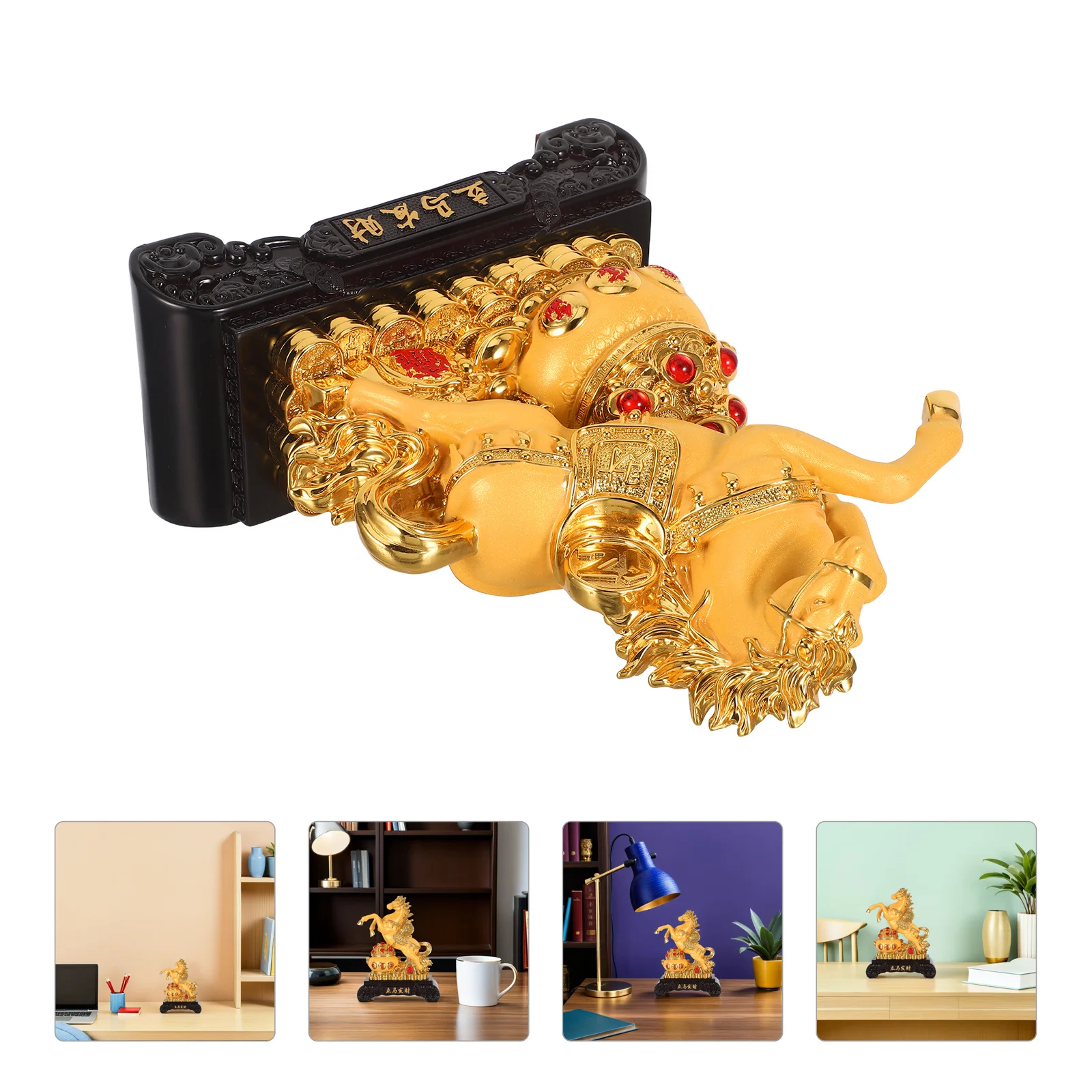 

Horse Zodiac Feng Shui Statue Resin Standing Miniature For Wealth Luck Home Office Desk Decor Small Horse Statues