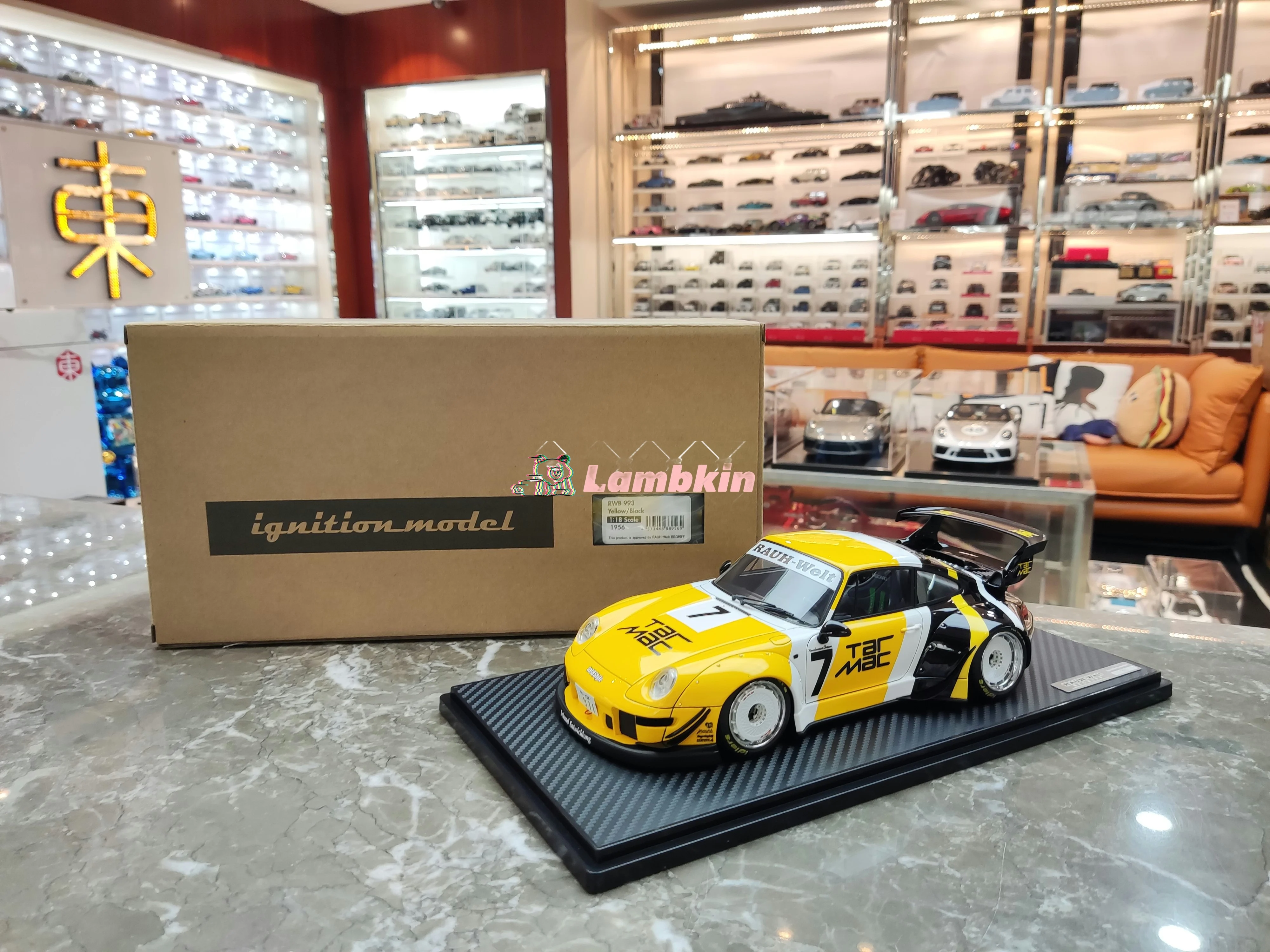 TM IG co-branded scala 1/18 per 911 993 RWB replica resina modello di auto regalo supercar miniatura da collezione speciali ornamentali