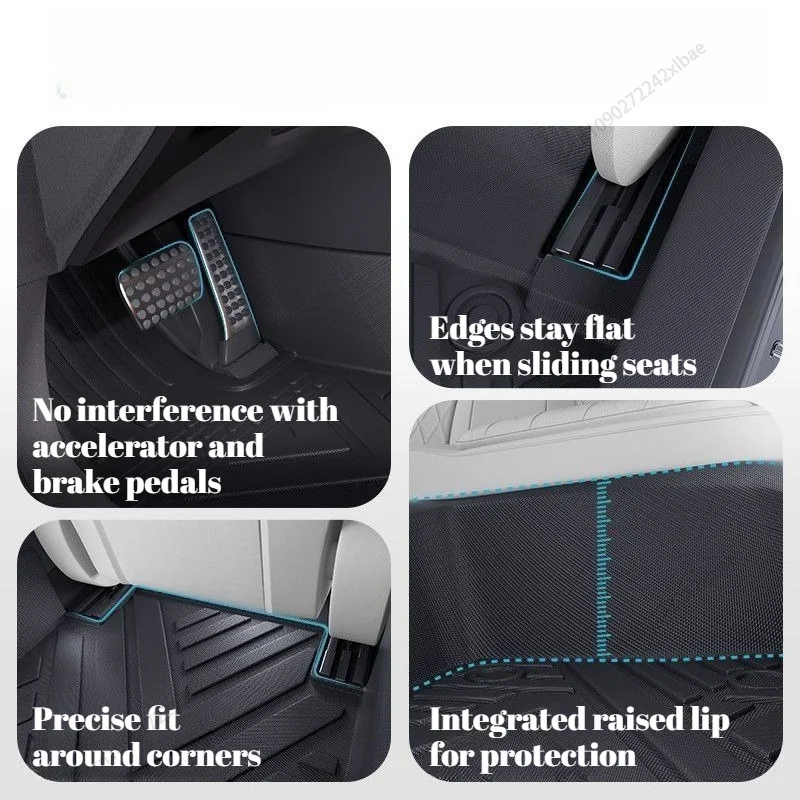 Full Coverage TPE Floor Mats, Interior Modification Protector for BYD Seal 07 DM-i 2025-2026 Plug-in Hybrid Car Mat Accessories