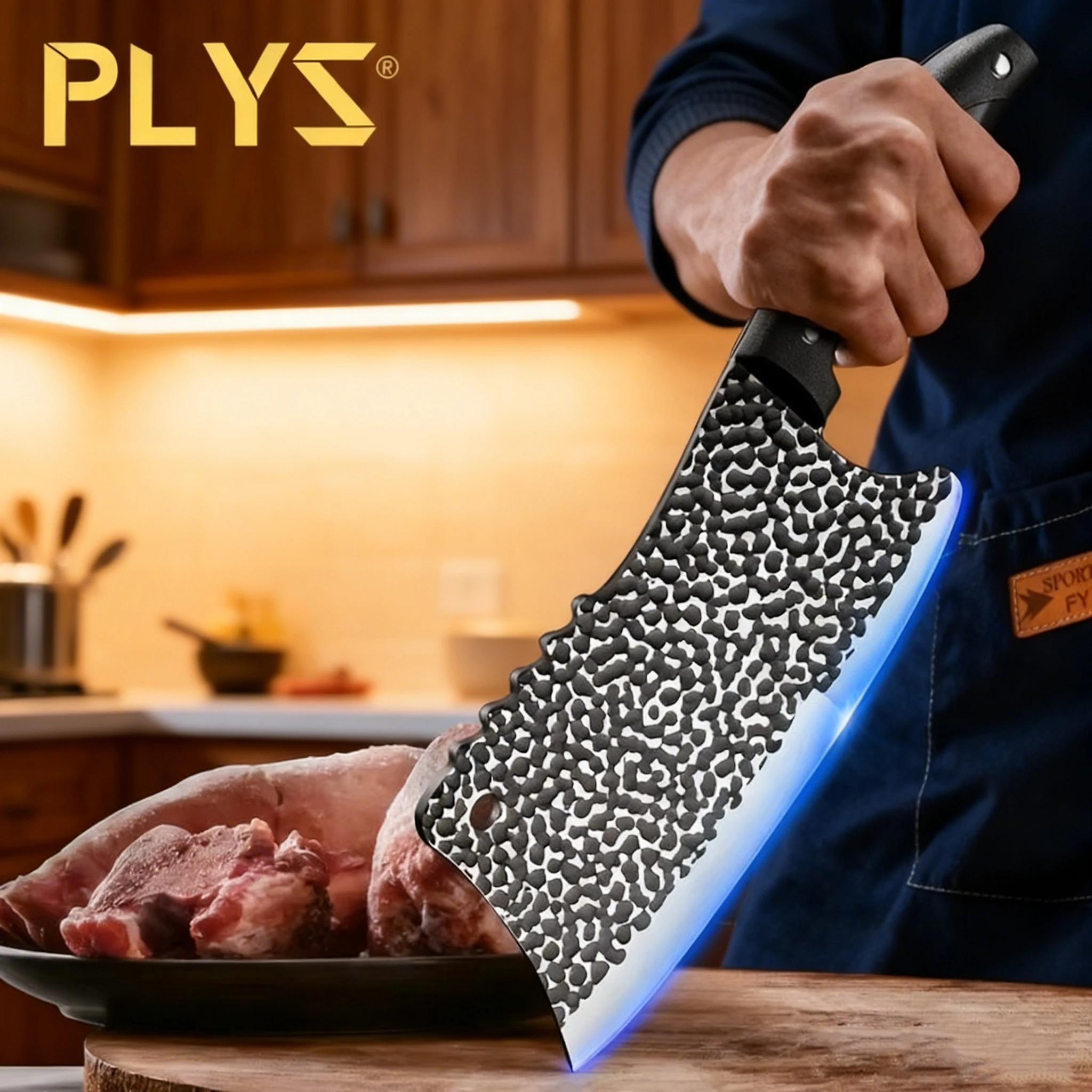 PLYS-cuchillo para verduras, chef forjado a mano, especial, cuchillo afilado ultrarrápido, cuchillo para cortar, corte de huesos Longquan para el hogar