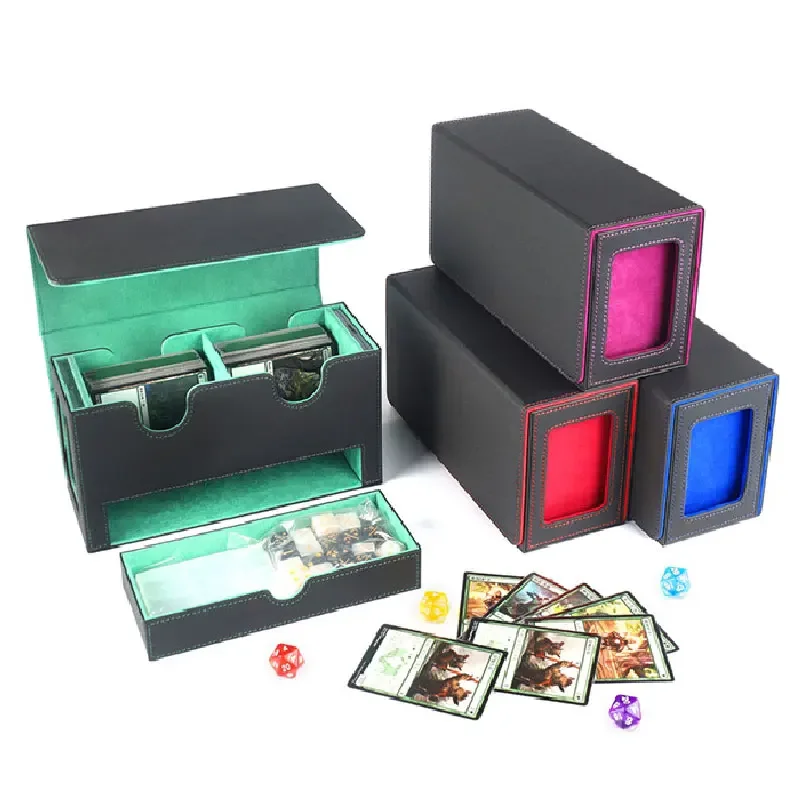 Game Interaction Trading Card Deck Storage Box MTG Magic the Gathering Triple Sleeved TCG Game Case Collection Storage Card Box