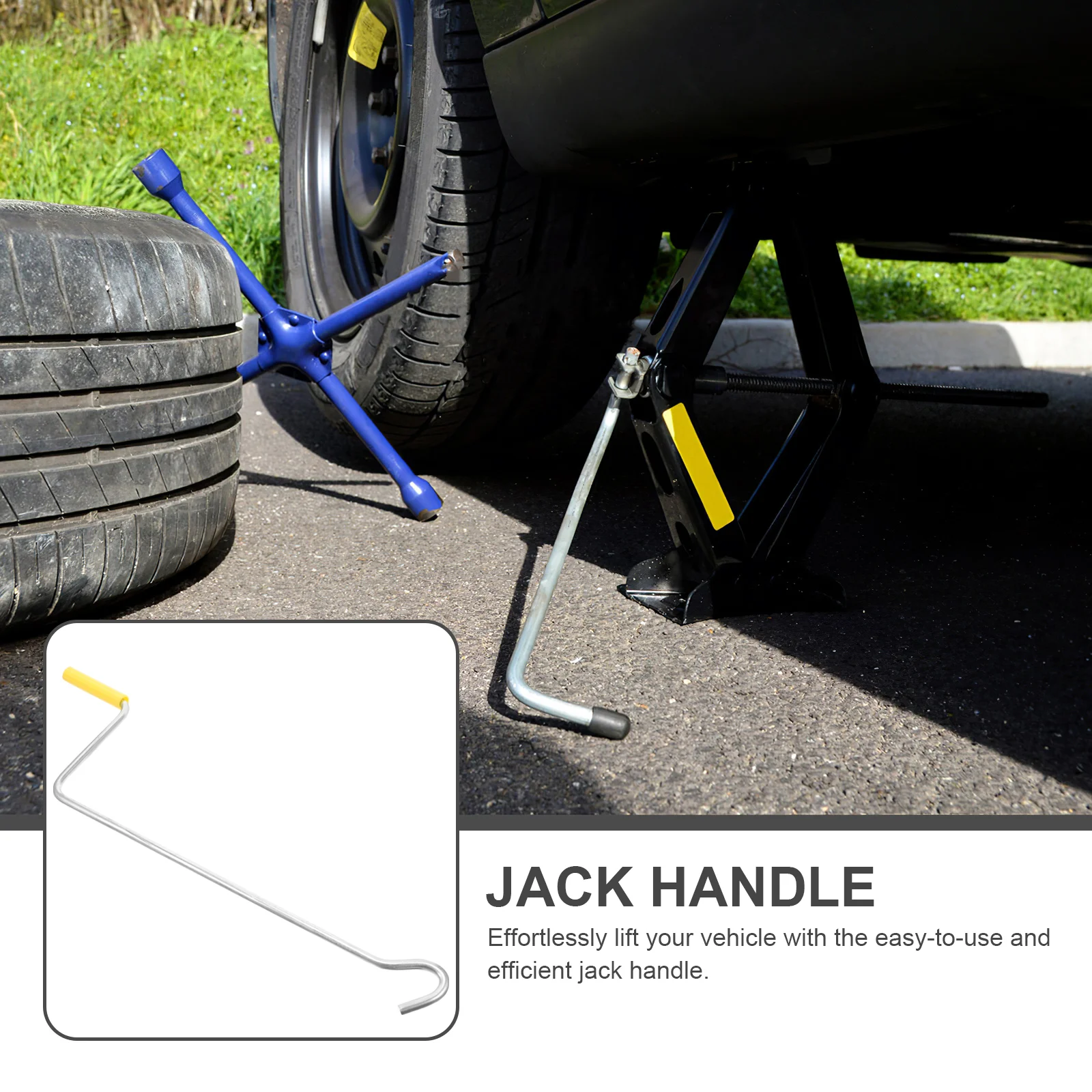 Scissor Jack Crank Handle Replacement and Lug Wrench for Trailer Jack Handle and Truck Accessories