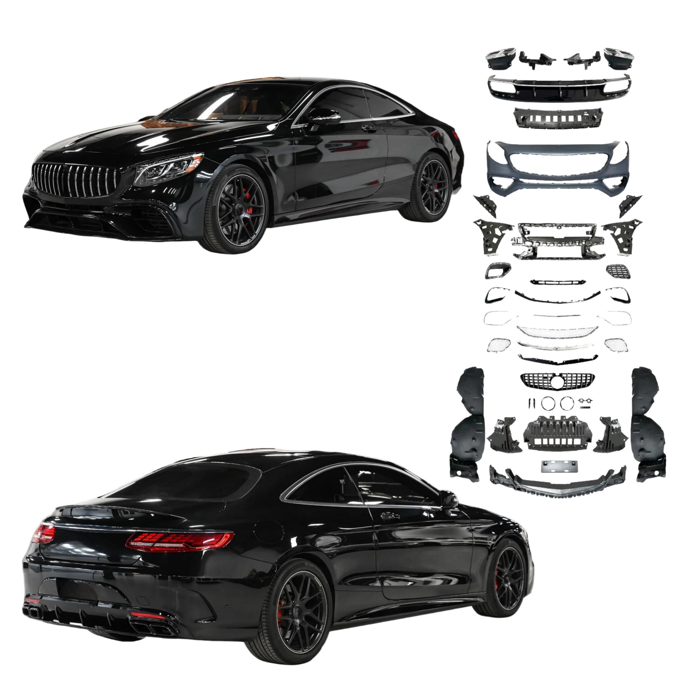 

Auto Part Bodykit for S Class Coupe C217 2015-2019 Upgrade to S65 New Bumper Grille PP Material 100% Tested