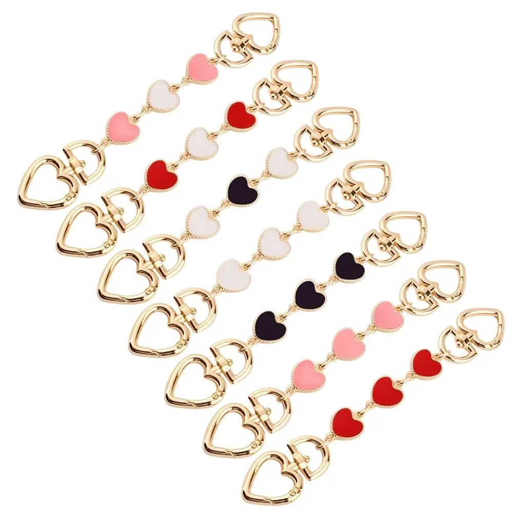 Bag Chain Strap Extender Heart-shaped Hanging Replacement Chain For Purse Clutch Handbag Bag Extension Chain Bag Accessories