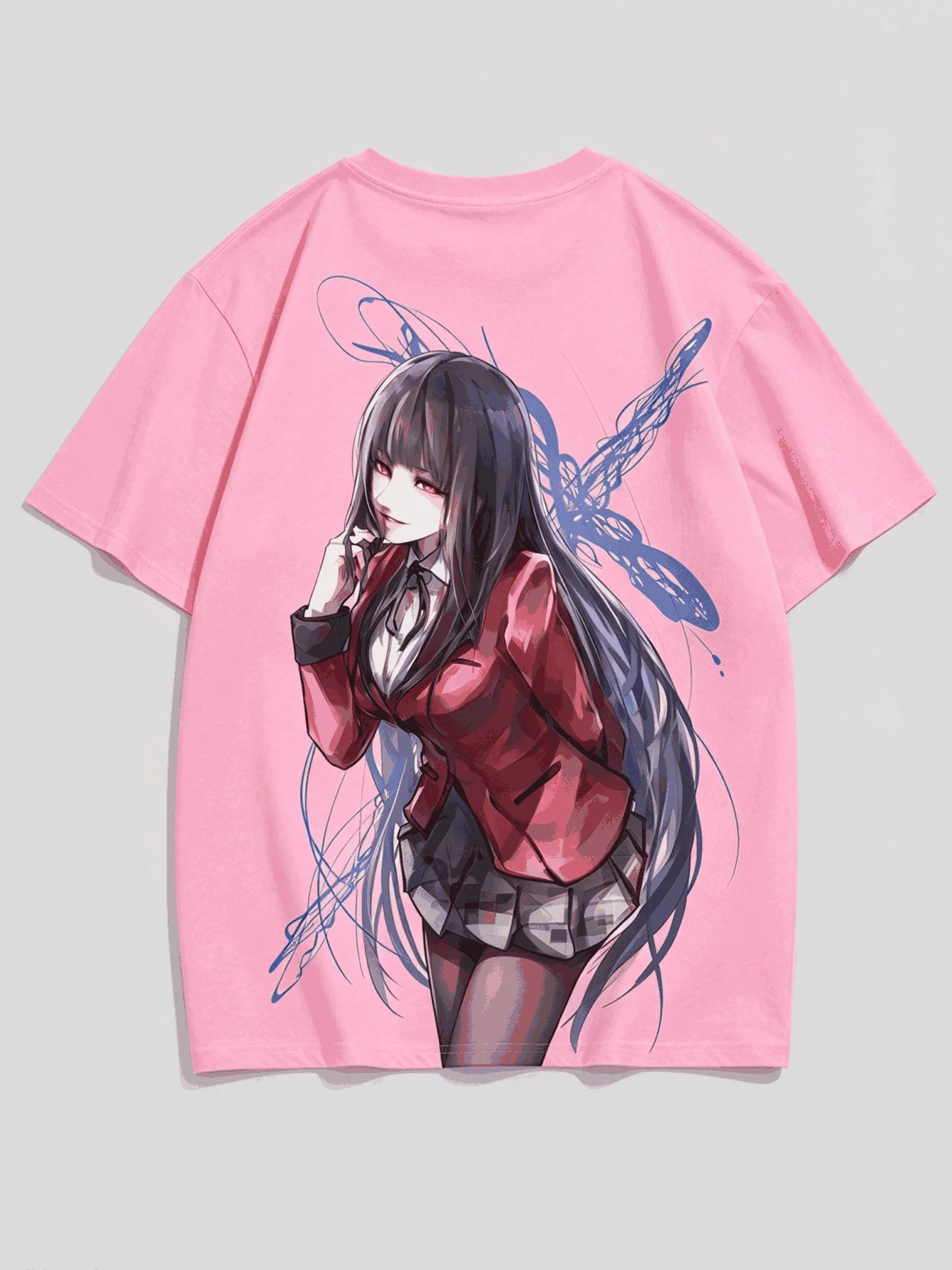Kakegurui Summer New Cotton Retro Unisex Casual Fashion T-shirt High Street Oversized Unisex Trendy Vintage Loose Breathable tee