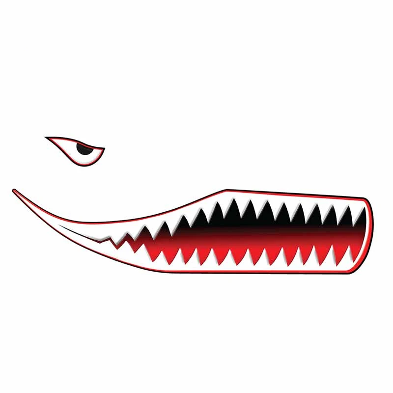 ตลก 13 ซม.สําหรับปากฉลามฟันการ์ตูนรูปลอกกันน้ํารถสติกเกอร์ Graffiti รถจักรยานยนต์ตกแต่งสําหรับ JDM SUV