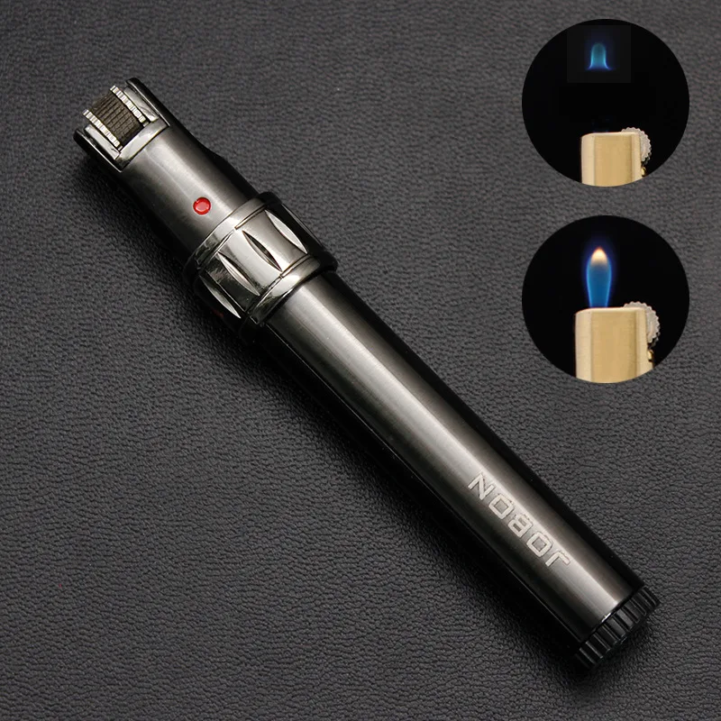 JOBON Metal Grinding Wheel Lighter Windproof Jet Flame Butane Gas Lock Flame Rotary Switch Lighter Men\'s Smoking Small Tool