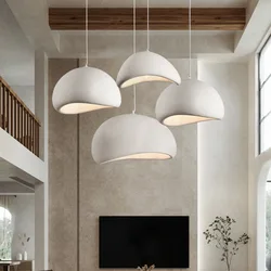 Nordic Minimalist Wabi Sabi LED Restaurant Pendant Light Lustre Cafe Living Room Chandelier Home Decor Bedroom Loft Hanging Lamp