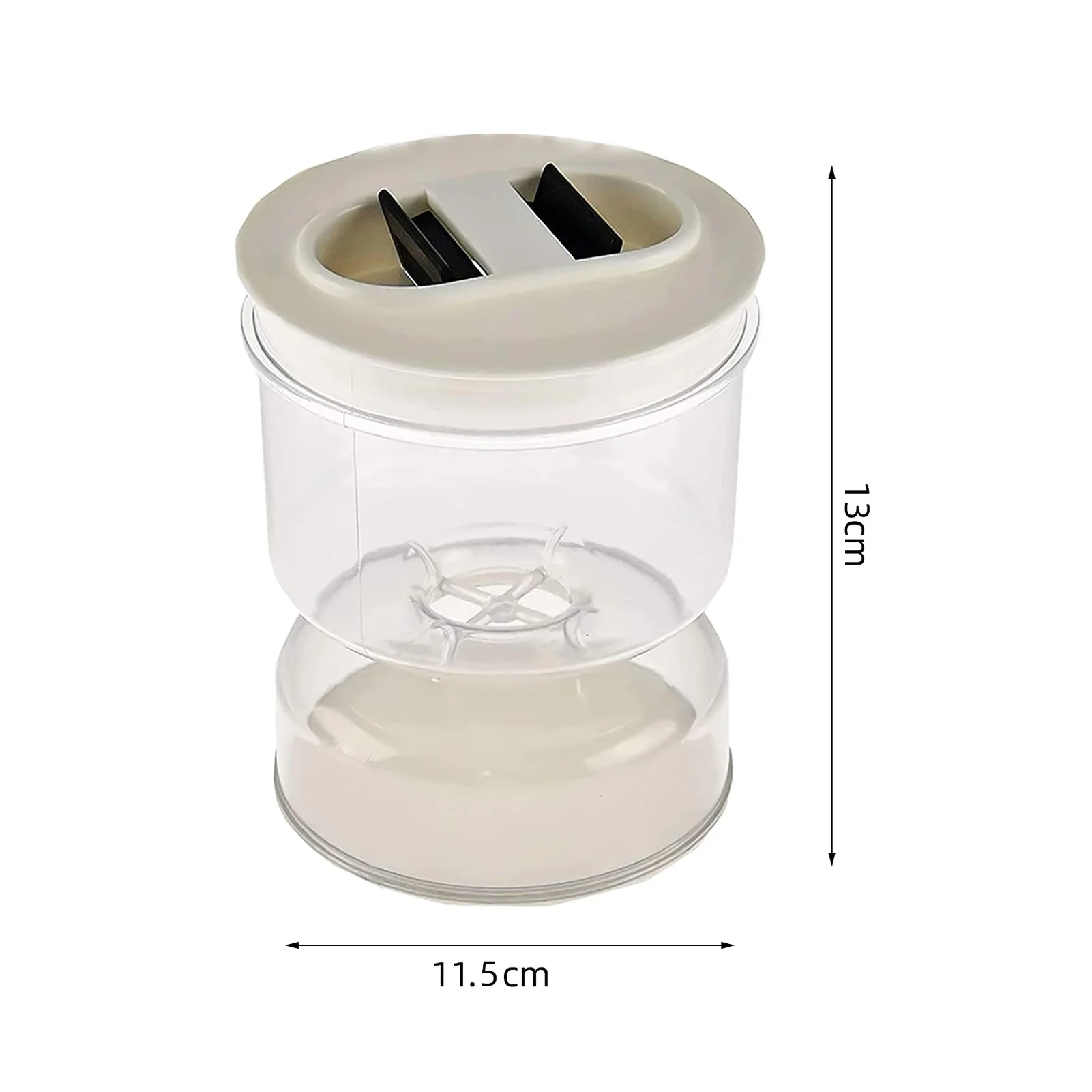 Pickle Olive Hourglass Jar Pickle Juice Wet and Dry Separator Food Container with Strainer Flip Airtight Lid