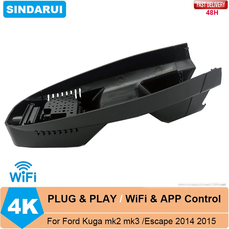 4K HD Car DVR Wifi Dash Cam Dual lens Camera For Ford Kuga mk2 mk3 For Ford Escape mk2 mk3 2012 2013 2014 2015 24H Video Monitor