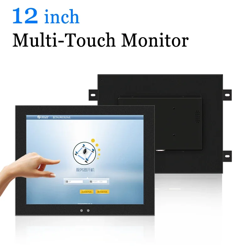 

IP65 Protection 12 inch Wall Hanging Capacitive Touch Screen Monitor Industrial USB HDMI VGA LCD Monitor