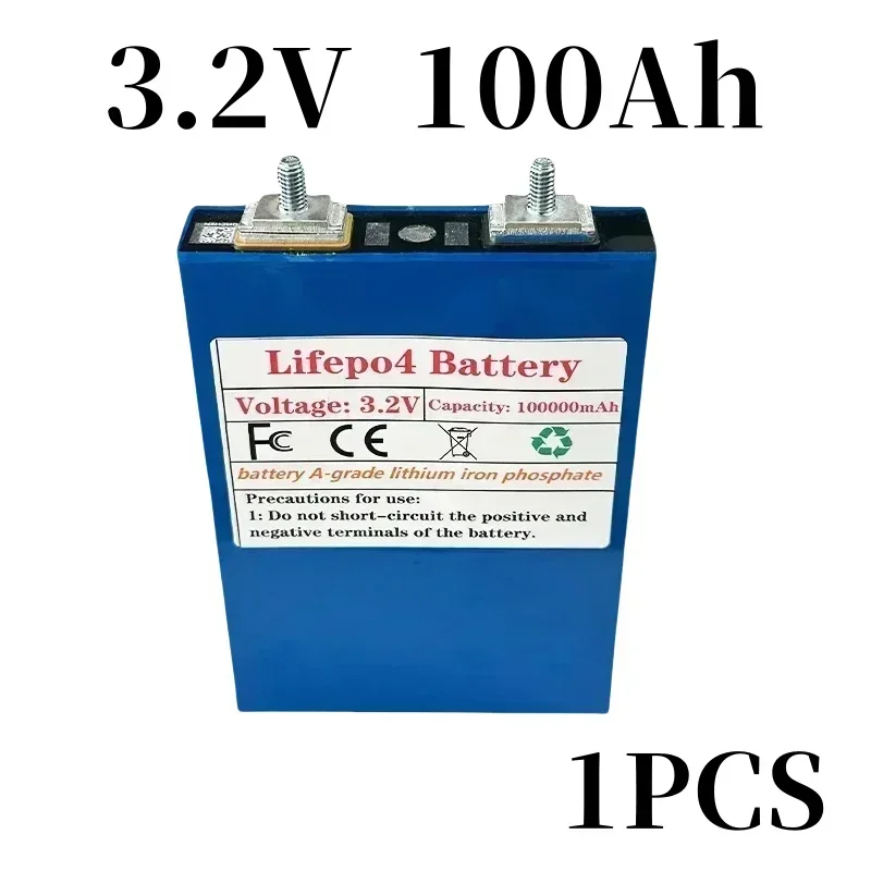 3.2V 100Ah Lifepo4 battery, A-grade high-quality 12V lithium iron phosphate camping golf cart, off-road solar wind power yacht