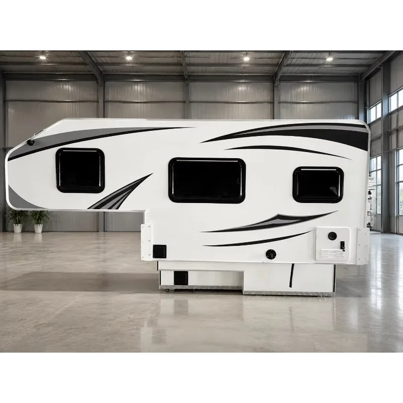 4X4 Slide In Light Aluminum Truck Camper Hard Shell Off Road Pickup RV Cross Country Adventure Camper