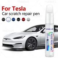 Bolígrafo para reparación de arañazos de pintura de coche Tesla Model 3 Y X S, accesorios de pintura de retoque, negro, perla, blanco, plata, aguas profundas, azul y rojo