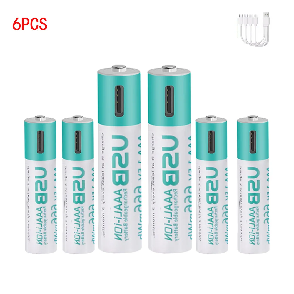 kuugro USB 1,5 V AAA oplaadbare lithium-ionbatterijen 666 mWh 1,5 V aaa Li-ionbatterij