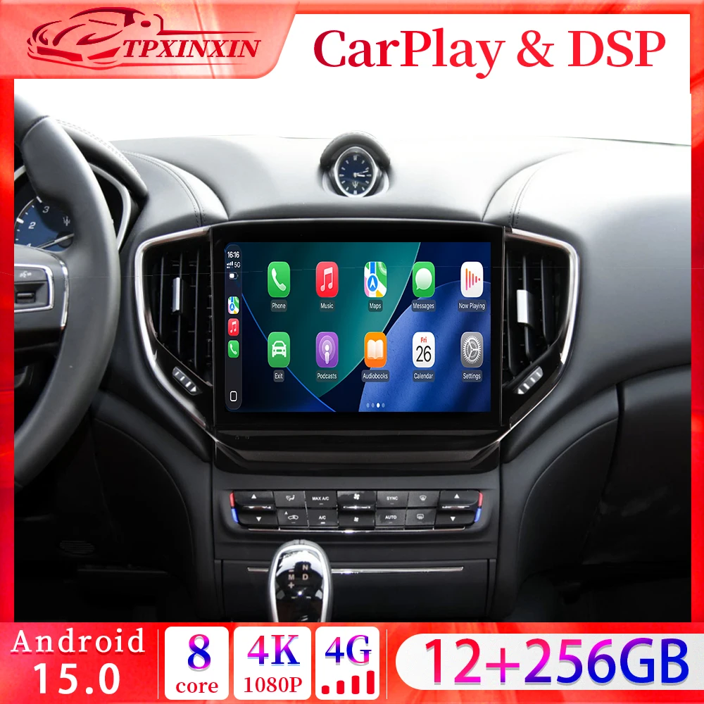 

9.0 inch touch screen Android 15.0 For Maserati Ghibli 2017 to 2020 car auto carplay Multimedia player GPS Navigation head unit