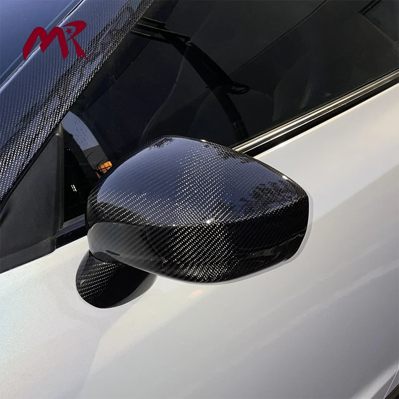 For Nissan GTR R35 Real Dry Carbon Fiber Mirror Cover Caps 2009-2025 OEM Style Side Rearview Mirror Covers Replacement 4 Pcs/set