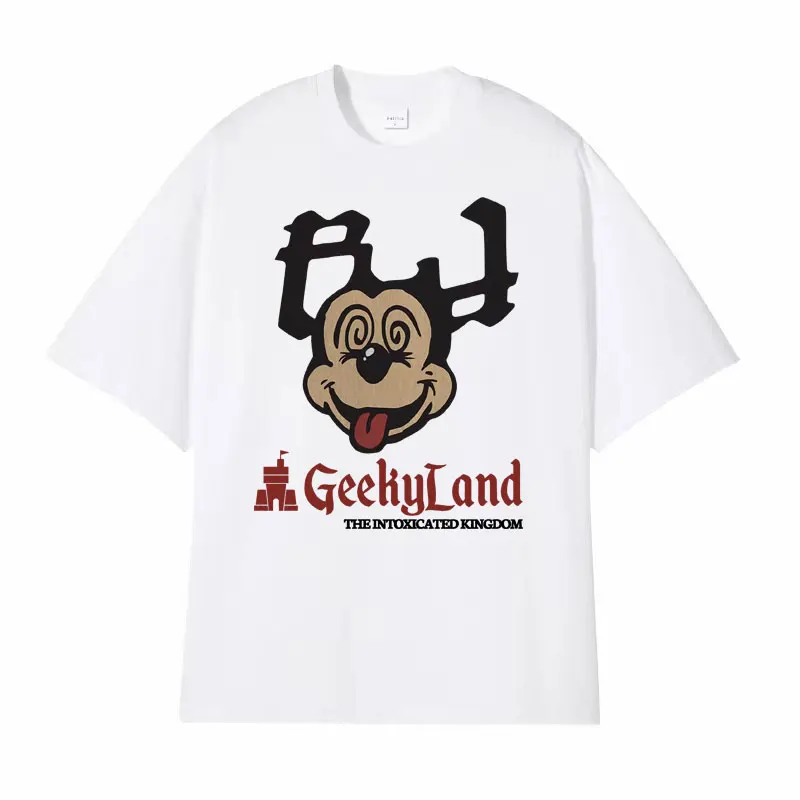 Rapper RR KanKan Really Rich Geekyland Graphic Tee Shirt Summer Men Harajuku Retro T-shirt Unisex Fashion Oversized T Shirt Tops