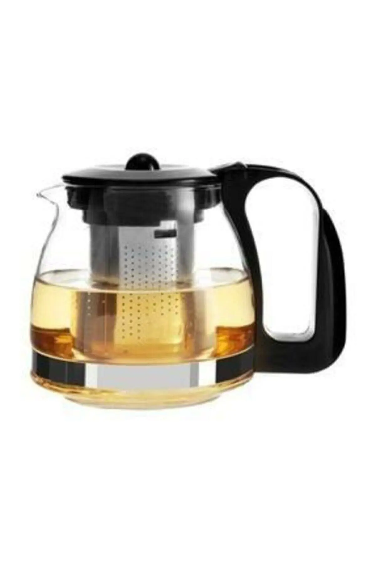 With Glass Infuser Strainer 700 Ml Tea Coffee Herbal Tea Infuser Glass Teapot Kettle With Black Wholesale Bamboo Lid