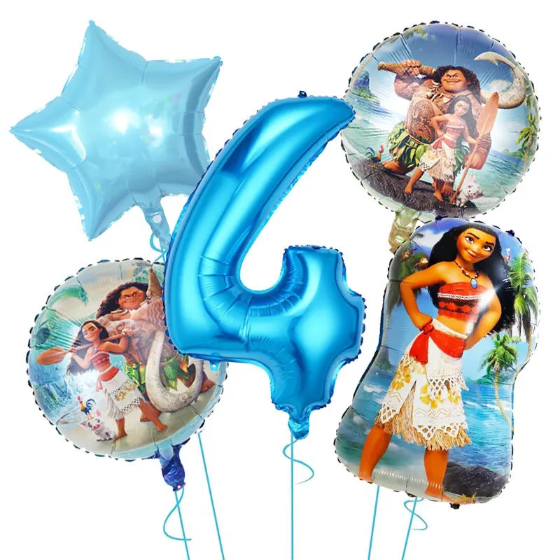 Disney Moana Birthday Party Decorations Disposable Tableware Maui Vaiana Balloons Backdrop Tablecloth Party Supplies Baby Shower