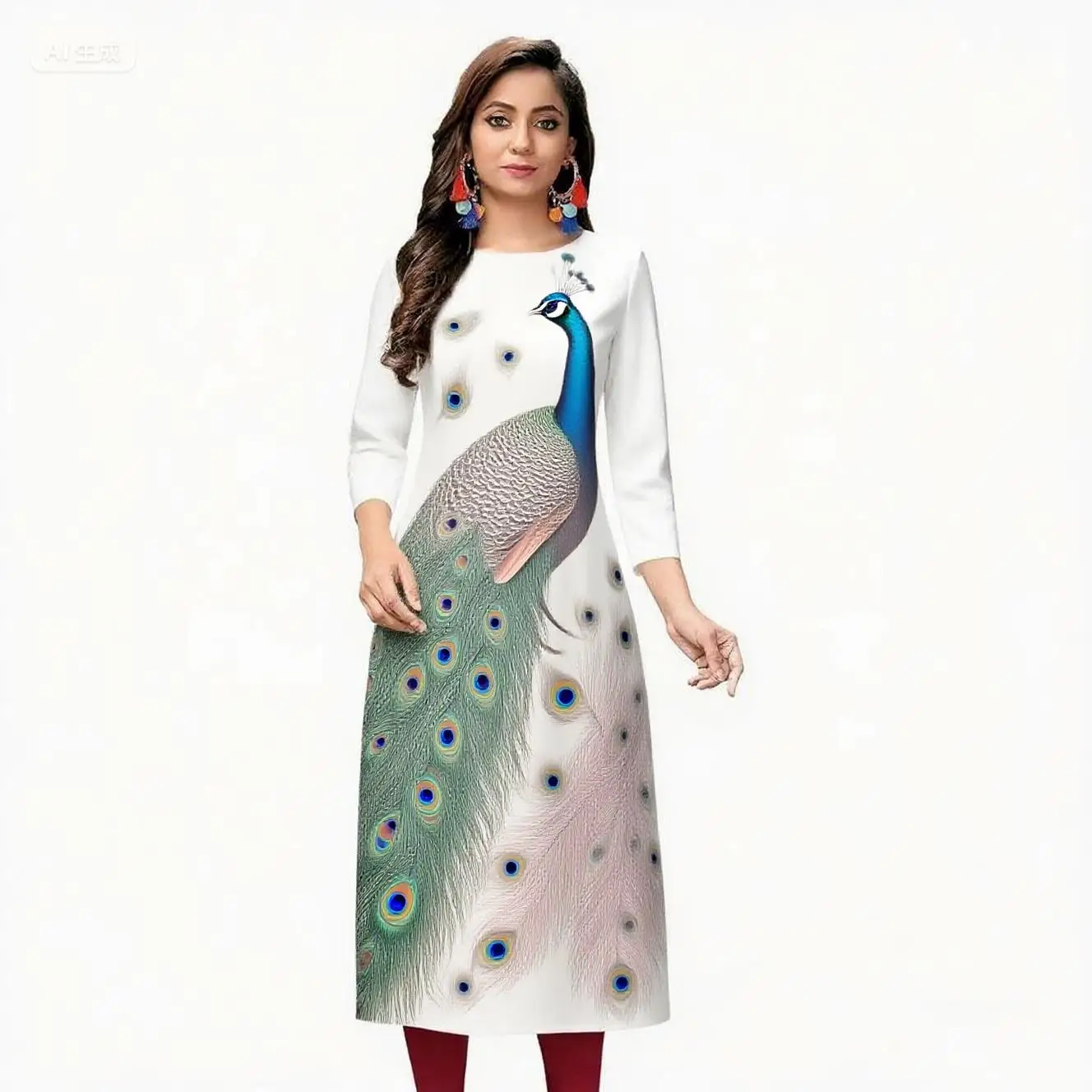 

Мусульманское платье Kurt, женское модное и элегантное прямое платье-труба, повседневное красочное молитвенное платье с разрезом по подолу Abito Donna Musulmana для девочек