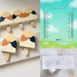 DIY Handmade Soap Making Kit Cartoon Cat Pattern Cold Process Soap Mold Scraper Tool Set for Soap Crafting Supplies