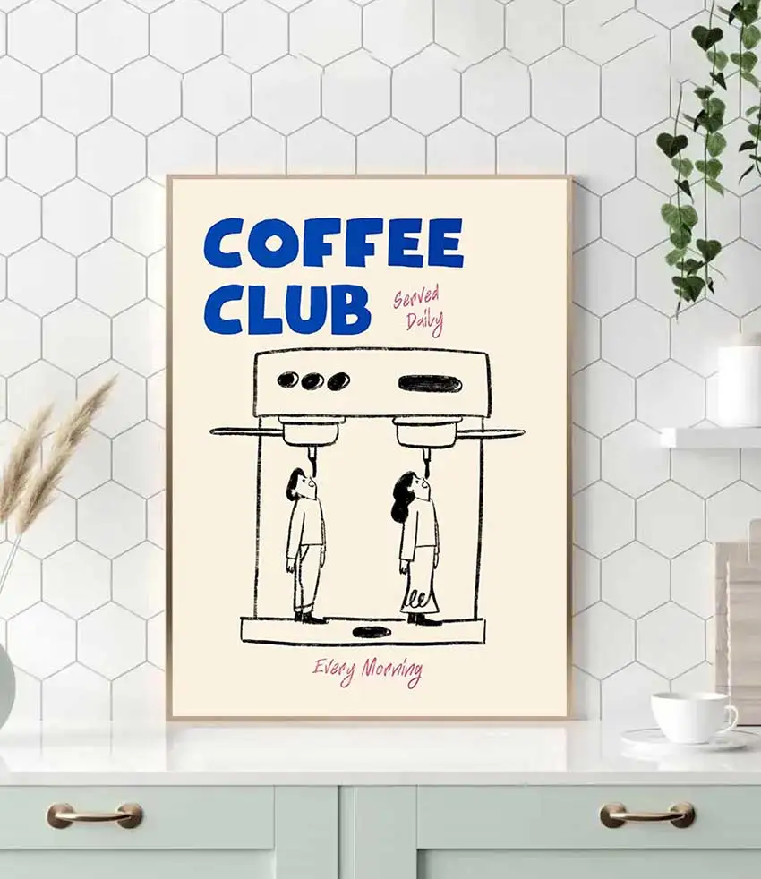 Espresso Good Morning Coffee Canvas Print Poster Modern Minimalist for Living Room Kitchen Wall Art Home Decor Poster-unframe