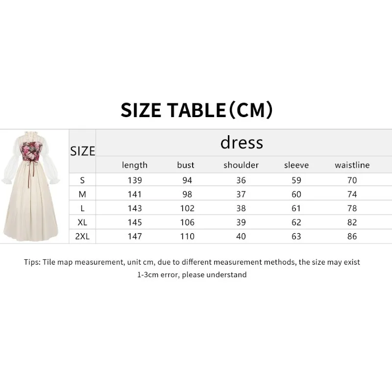 Medieval Vintage Long Dress – Lace Up Waist Stage Gown – Breathable & Flowy  Perfect for Renaissance Fair Cosplay Performance