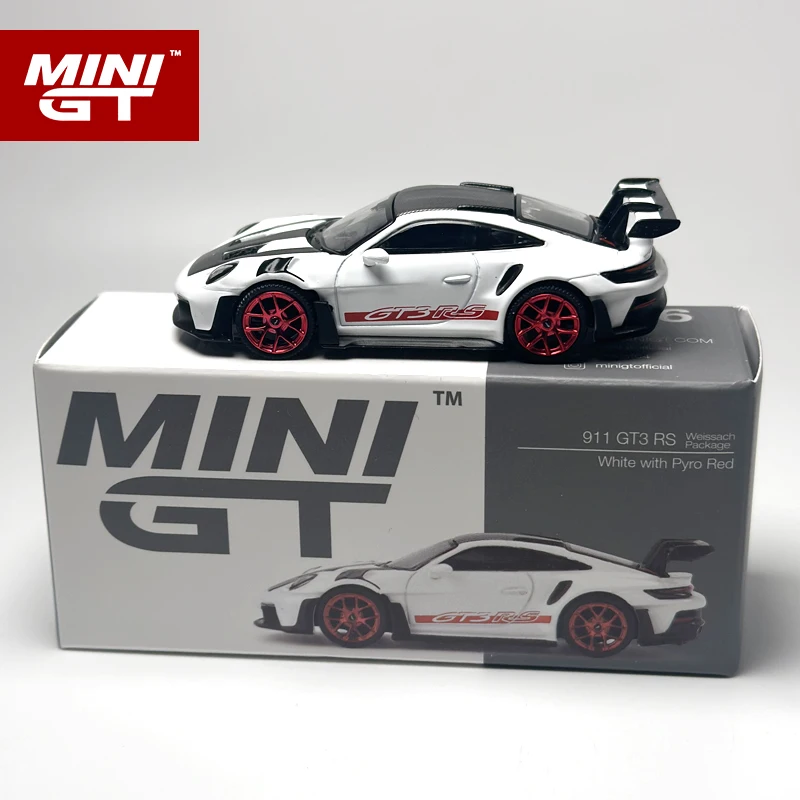 MINIGT 1:64 911 (992) GT3 RS Weissach Package White MGT alloy car model 706