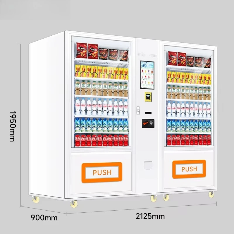 Intelligent Commercial Vending Machine Automatic Snack Drink Combo Dispenser Self Service Retail Station