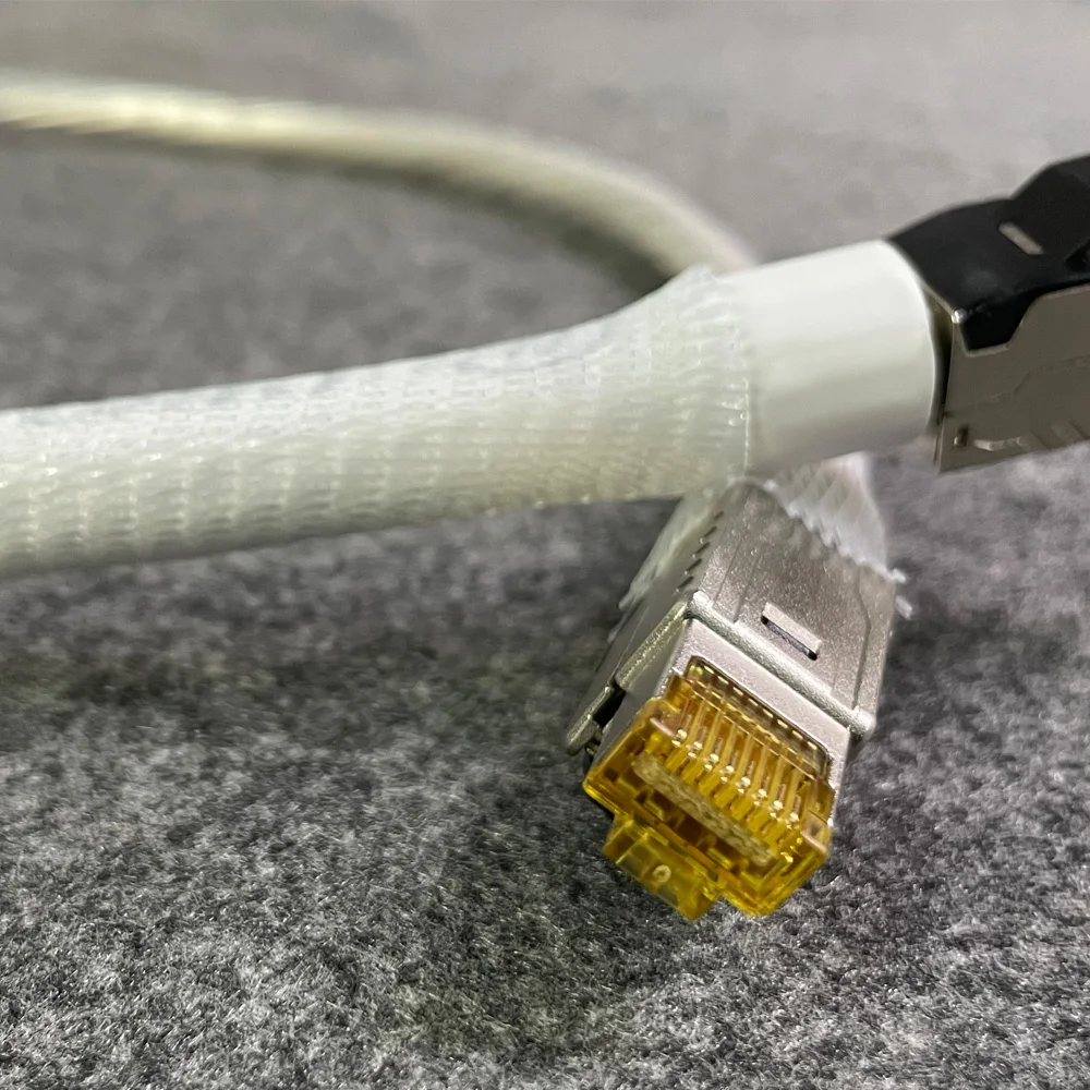 

hOdin Cat 8 Speed Lan RJ45 High Purity Ethernet Cable Network Patch Cable Silver Plated Conductor Full Shielding Noise Isolation