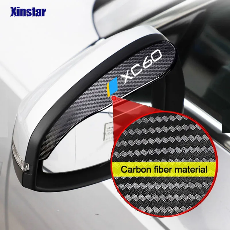 2X Car Rearview Mirror Eyebrow Protector For Volvo XC60 Auto Accessories