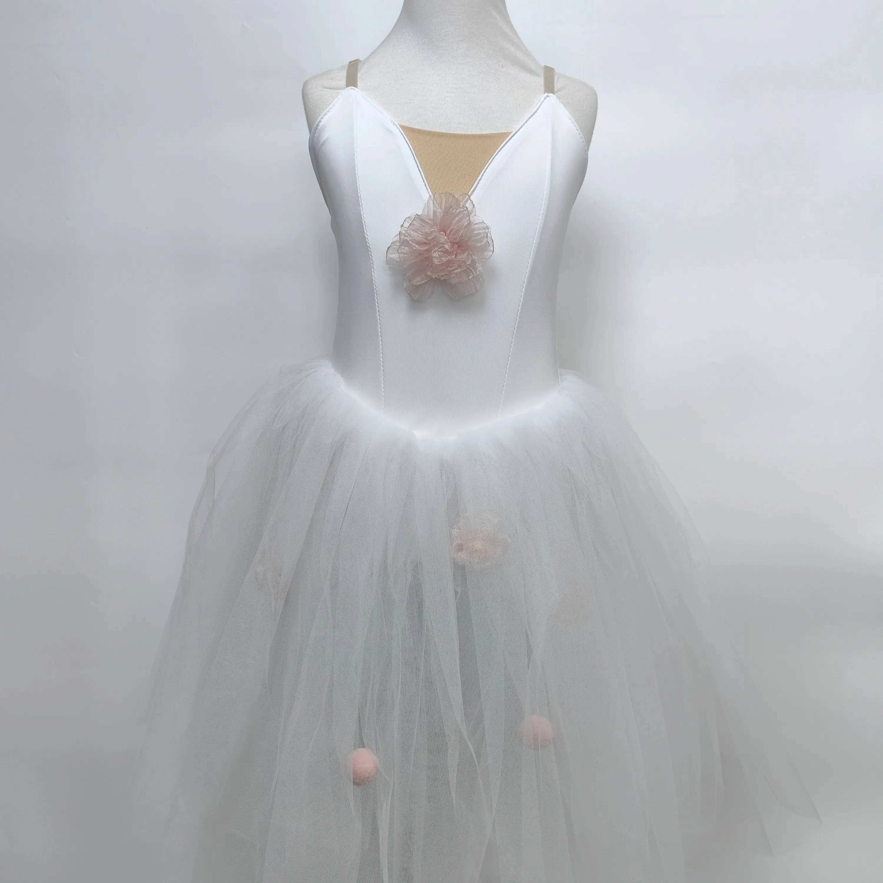 

White Romantic Long Ballet Dress for Kids Adults Girls Child Performance Swan Women Party Wear Dance Costume Ballerina Dress