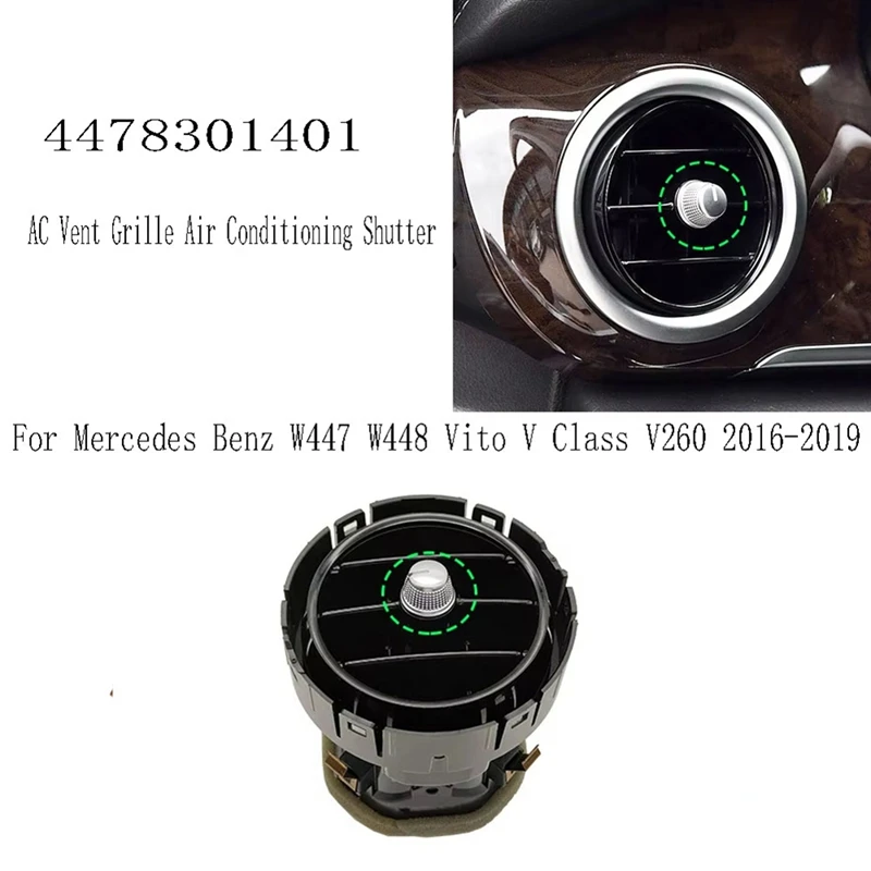 

1Pcs AC Vent Grille Air Conditioning Shutter for Mercedes Benz Silver New Arrivals in Stock