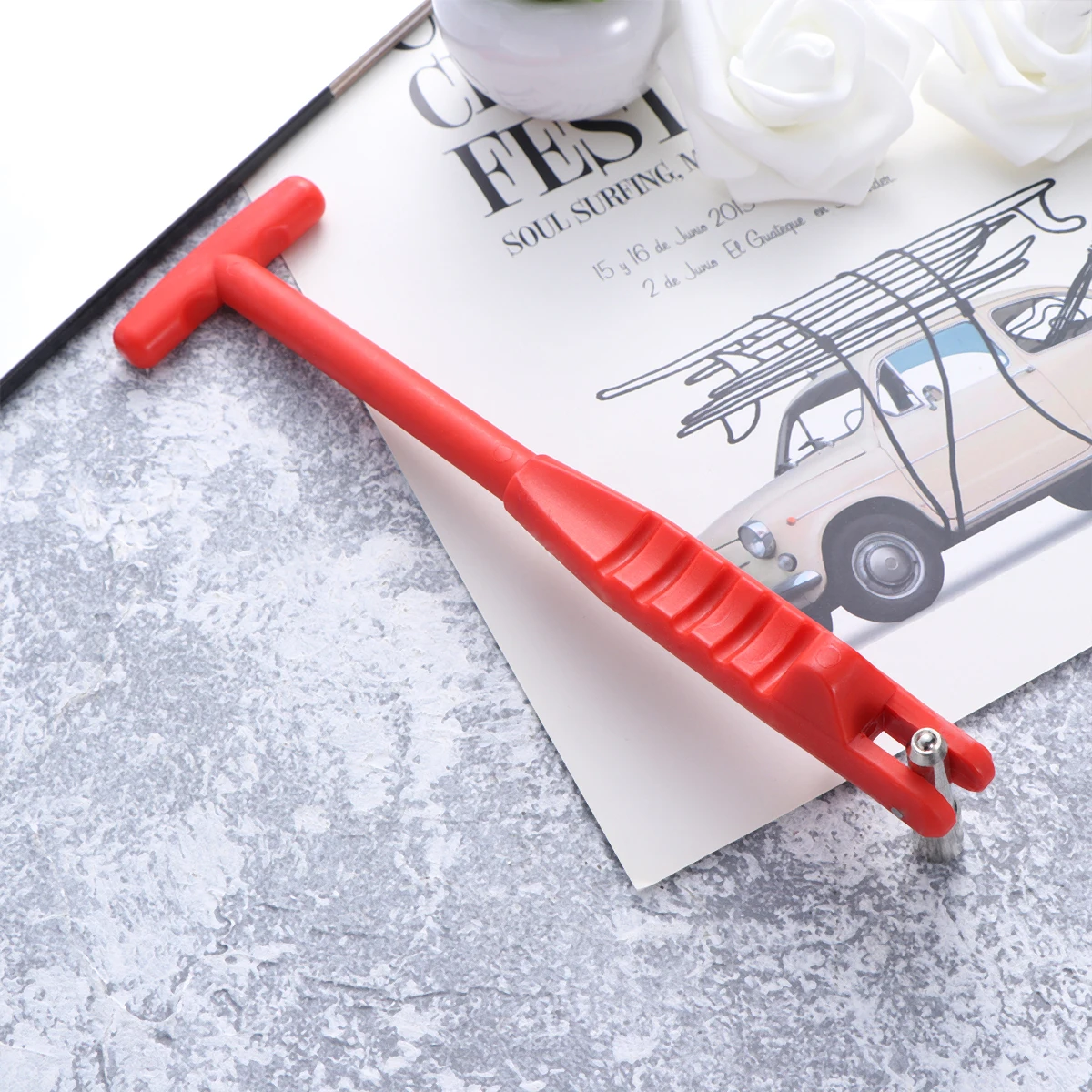

Tire Valve Mouth Repair Kit Durable Handle Steel Shaft Universal Design Tire Rod Puller Tool Car Truck Bike Motorcycle