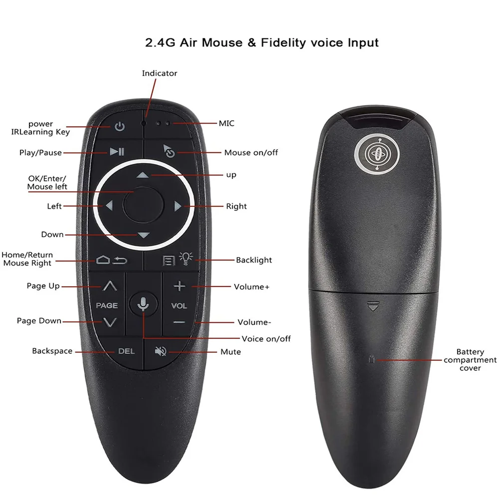 Smart Voice Remote Control Wireless Air Fly Mouse 2.4g G10 G10s Pro Gyroscope Ir Learning Compatible For Android Tv Box