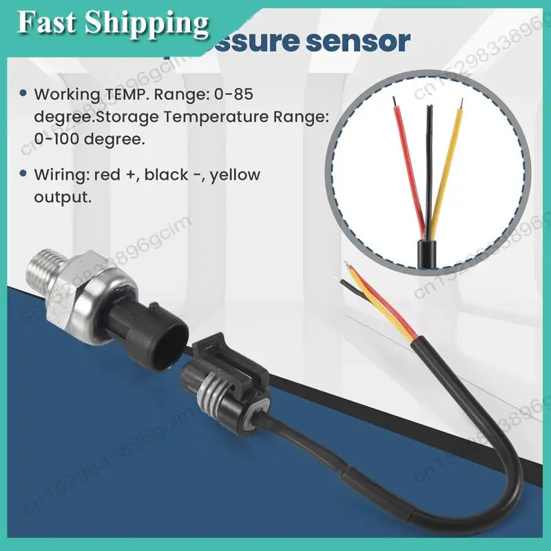 

-BABQ Pressure Transducer Sensor 5V 0-1.2Mpa Oil Fuel For Gas Water Air