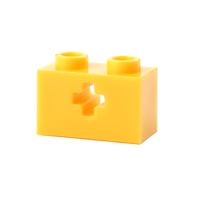 MOC high-tech Parts 1x2 Brick 1 Axis Hole 32064 MOC Technical Building Block Suitable For All Brands Small Particles Toy