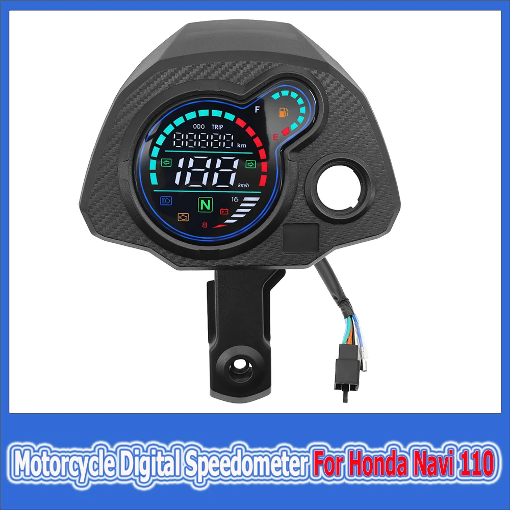 Universal Motorcycle Digital Speedometer LCD Odometer Speed Meter for Honda Navi 110 Navi110 Digital Waterproof Motor Dashboard