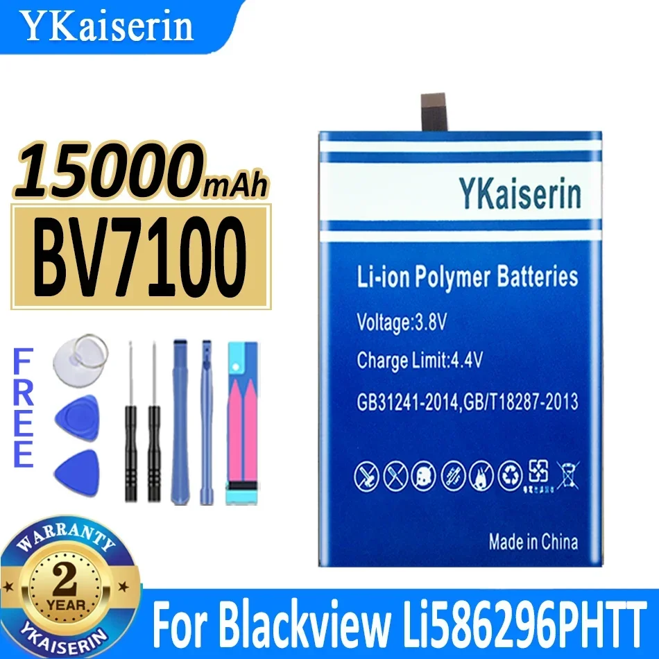 YKaiserin Battery BV7100 15000mAh For Blackview Li586296PHTT Mobile Phone Batteries